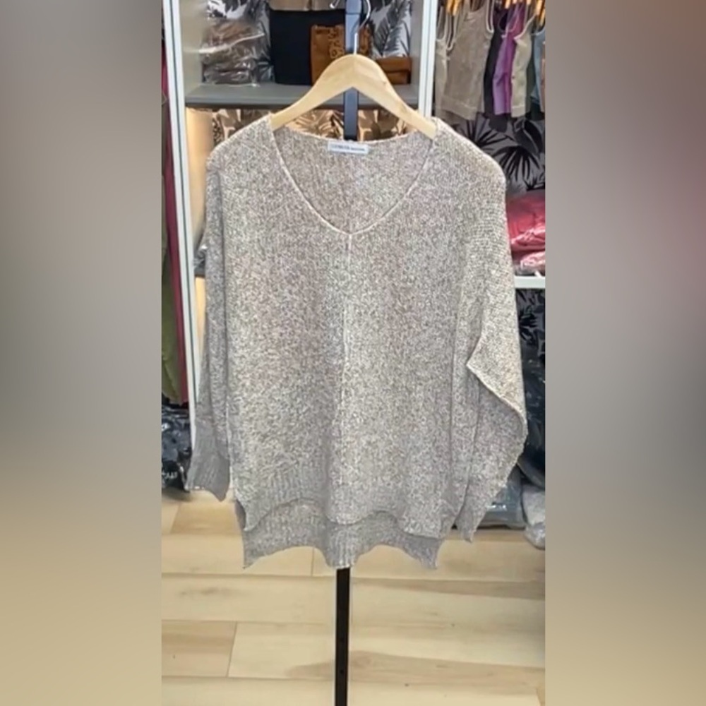 Zenana Woman’s V-Neck Sweater - Light Mocha NEW